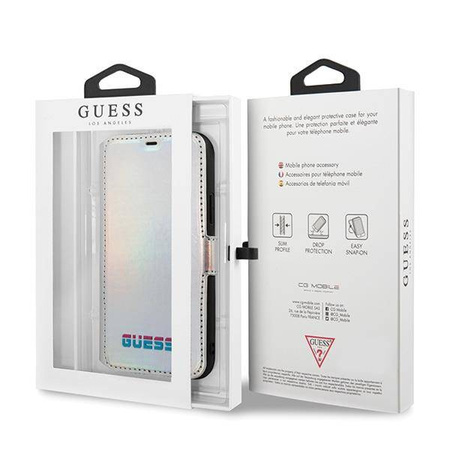 Etui Guess GUFLBKN65BLD iPhone 11 Pro Max srebrny/silver book Iridescent