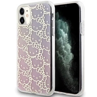 Etui Hello Kitty IML Gradient Electrop Crowded Kitty Head na iPhone 11 / Xr - różowe