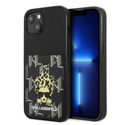 Schutzhülle IPHONE 13 Karl Lagerfeld Hardcase Karlimals Cardslot (KLHCP13MCANCNK) schwarz