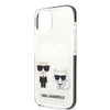 Original Handyhülle IPHONE 13 MINI Karl Lagerfeld Hardcase Karl&Choupette weiß