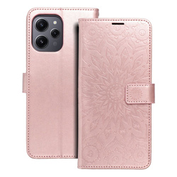 Kabura MEZZO Book do XIAOMI Redmi 12 4G / 12 5G mandala złoty róż