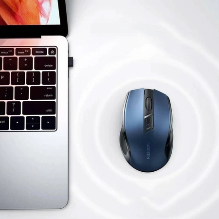 Ugreen MU006 wireless optical mouse USB 2.4GHz / Bluetooth 5.0 4000 DPI - blue