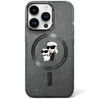 Karl Lagerfeld KLHMN61HGKCNOK iPhone 11 / Xr 6,1" schwarz/schwarzes Hardcase Karl&amp;Choupette Glitter MagSafe