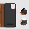Dux Ducis Skin X2 case for iPhone 14 Plus case with magnetic flap brown