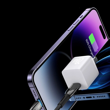 Baseus Glimmer Series Schnellladekabel USB-C 480Mbps PD 100W 2m Weiß