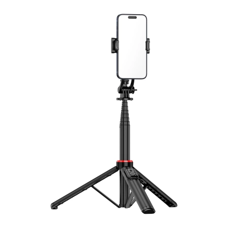 Selfie Stick WC1Y2S Teleskopstativ 1,3 m aus Aluminiumlegierung mit Telefonhalter – Schwarz