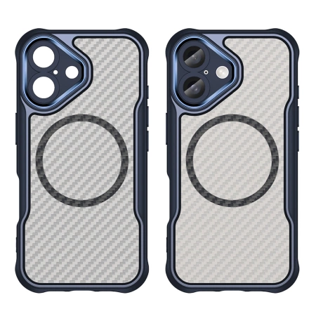 Leading Series MagSafe Silikonhülle für iPhone 16 Plus – blau