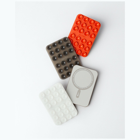 Uniwersalna przyssawka Skinarma Stax MagSafe do telefonu pomarańczowy