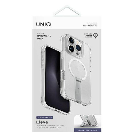 UNIQ etui Eleva with Vertica Stand iPhone 16 Pro 6.3" przeźroczysty/lucent clear