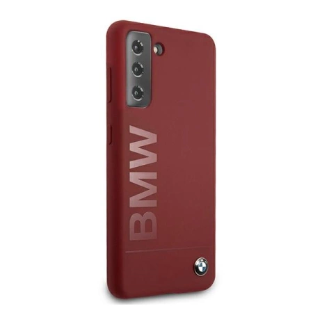 Etui BMW BMHCS21MSLBLRE S21+ G996 czerwony/red hardcase Silicone Signature Logo