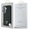 Original Case SAMSUNG GALAXY S25 Guess Grained Triangle Logo MagSafe black