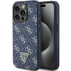 Oryginalne Etui APPLE IPHONE 15 PRO Guess Hardcase 4G Triangle Metal Logo (GUHCP15LPG4GPB) niebieskie