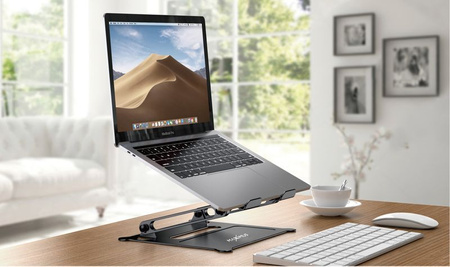 MAXXIMUS FOLD PRO LAPTOP STAND GRAY/SZARY, regulowana podstawka
