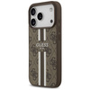 GUESS futerał do IPHONE 17 Pro kompatybilny z MagSafe GUHMP17LP4RPSW (4G Printed Stripes) brązowy