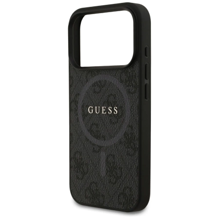 Etui Guess 4G Ring Classic Logo MagSafe  do iPhone 17 Pro - czarne
