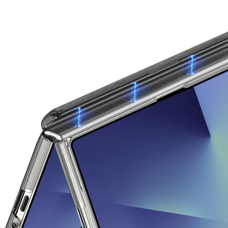 Dux Ducis Stex Hülle für Samsung Galaxy Z Fold 7 mit 360°-Ständer – Schwarz