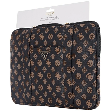 Torba Guess Sleeve Peony Pocket Triangle na laptopa 14" - czarna