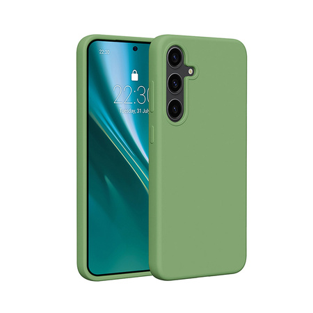 Nakładka Etteri Silicone Case do Samsung Galaxy S25 jasnozielona