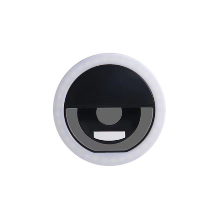 Lampa LED Ring do selfie na telefon RK-12 czarna