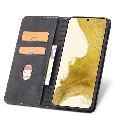 Magnet Fancy Case for Samsung Galaxy S23+ flip cover wallet stand black