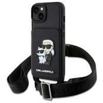 Karl Lagerfeld KLHCP14SCSAKCPMK iPhone 14 6.1" hardcase czarny/black Crossbody Saffiano Karl & Choupette