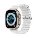 Dux Ducis Strap Watch 8 / 7 / 6 / 5 / 4 / 3 / 2 / SE (45 / 44 / 42mm) Silikonband Armband Weiß (OceanWave Version)