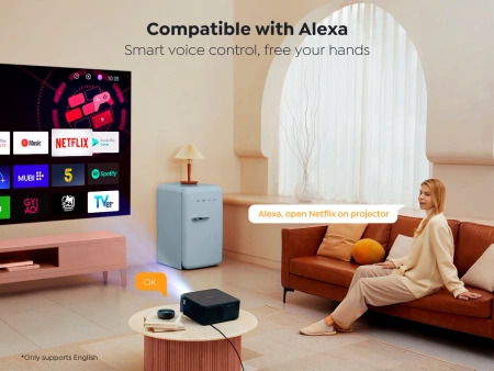 Yaber K2s LCD FullHD 1080p Multimedia-Projektor mit JBL-Lautsprechern - Schwarz