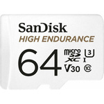 SanDisk High Endurance 64 GB microSDXC Card with Adapter - for Dashcams & home monitoring