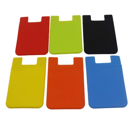 Selbstklebende Kartenhülle für die Rückseite des Telefons – rot