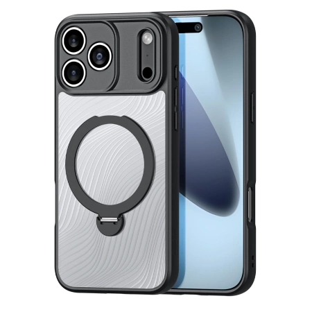 Dux Ducis Aimo Mag Case with Magnetic Ring and Stand for iPhone 17 Pro Max - Black