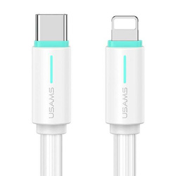 USAMS Kabel USB-C/Lightning 1m SJ735 biały/white YU Series SJ735USB02 (US-SJ735)