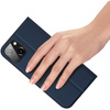 Etui do iPhone 15 Plus pokrowiec z klapką i portfelem Dux Ducis Skin Pro - niebieskie