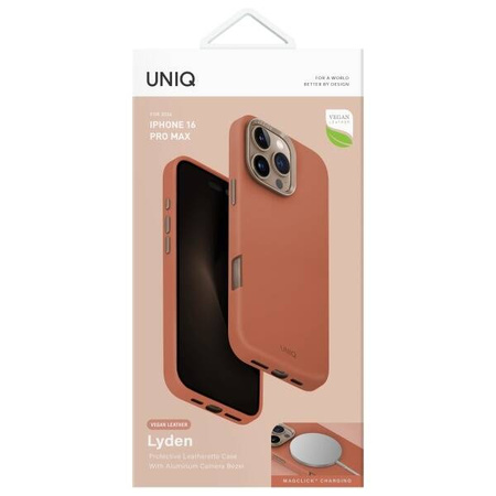 Etui IPHONE 16 PRO MAX UNIQ Lyden Magclick Charging Terracotta brązowe