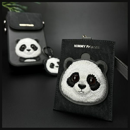 Nimmy portfel na karty czarny/black Glasses Panda