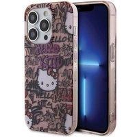 Hello Kitty IML Tags Graffiti Hülle für iPhone 15 Pro – Rosa