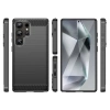 Etui silikonowe Carbon Case do Samsung Galaxy S25 Ultra - czarne