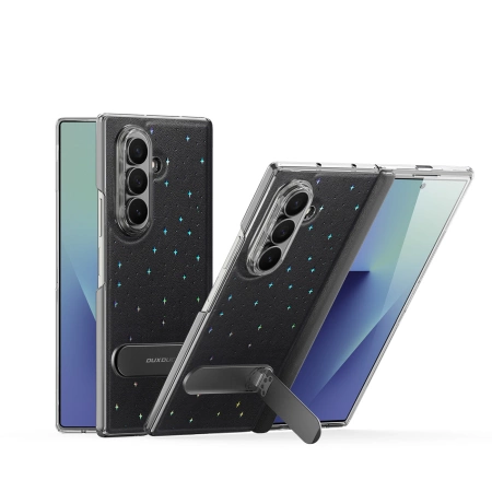 Etui Dux Ducis Stex na Samsung Galaxy Z Fold 7z podstawką 360° - czarne