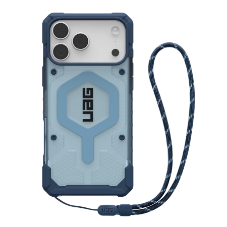 UAG Pathfinder Clear MagSafe Bundle Case mit Lanyard für iPhone 17 Pro Max - Blau