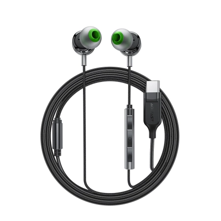 Acefast L5 Kabelgebundene In-Ear-Kopfhörer USB-C 1,2 m - Schwarz