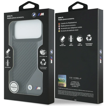 BMW M Carbon Logo MagSafe case for iPhone 17 Pro Max - graphite