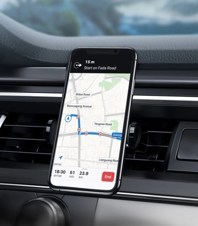 Uchwyt Samochodowy do Kratki Nawiewu / Wentylacyjnej Baseus Steel Cannon Air Outlet Car Mount (SUGP-01) czarny