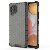 Honeycomb Handyhülle Schutzhülle mit TPU Rahmen für Samsung Galaxy A42 5G schwarz