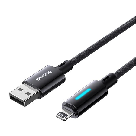Baseus Lit Kabel USB-A na iP 2.4A 1m Kosmiczna Czerń