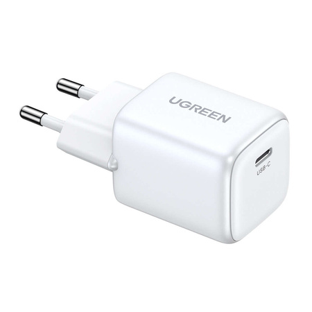GaN USB C 30W PD Ugreen Nexode Mini fast charger - white