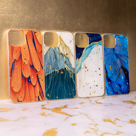 Nakładka Gold Glam do Xiaomi Redmi 14C 4G/ 14C 5G / Redmi A4 / POCO C75 listki