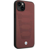 Original Handyhülle IPHONE 14 BMW Leather Seats Pattern MagSafe (BMHCP14S22RPSR) burgund