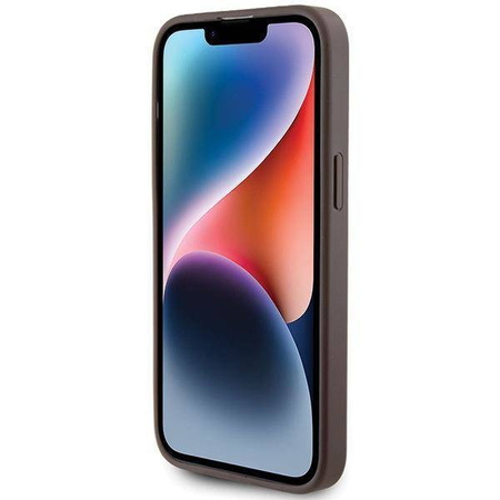 Etui Guess 4G Metal Gold Logo na iPhone 15 Pro Max - brązowe