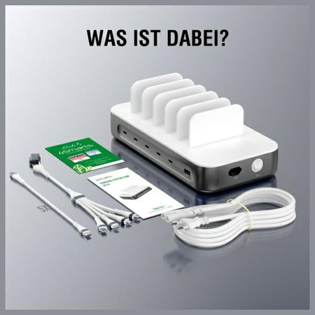 Stacja ładująca 4smarts Team 100W         z zestawem kabli kosmiczna szarość