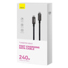 Cable USB C - USB C 480Mb/s 240W 3m Baseus Tungsten Gold CAWJ040101 - black