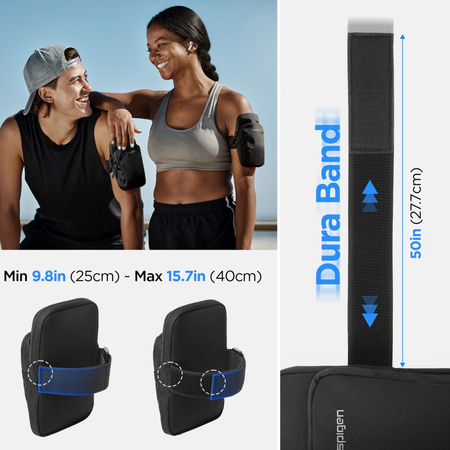 Spigen Dynamic Shield Armband czarny/ black opaska na ramię AMP04617